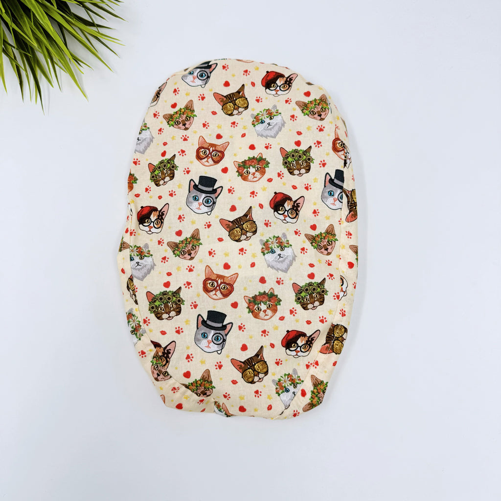 Funny scrub cap Cats euro scrub cap. Satin Lined Option