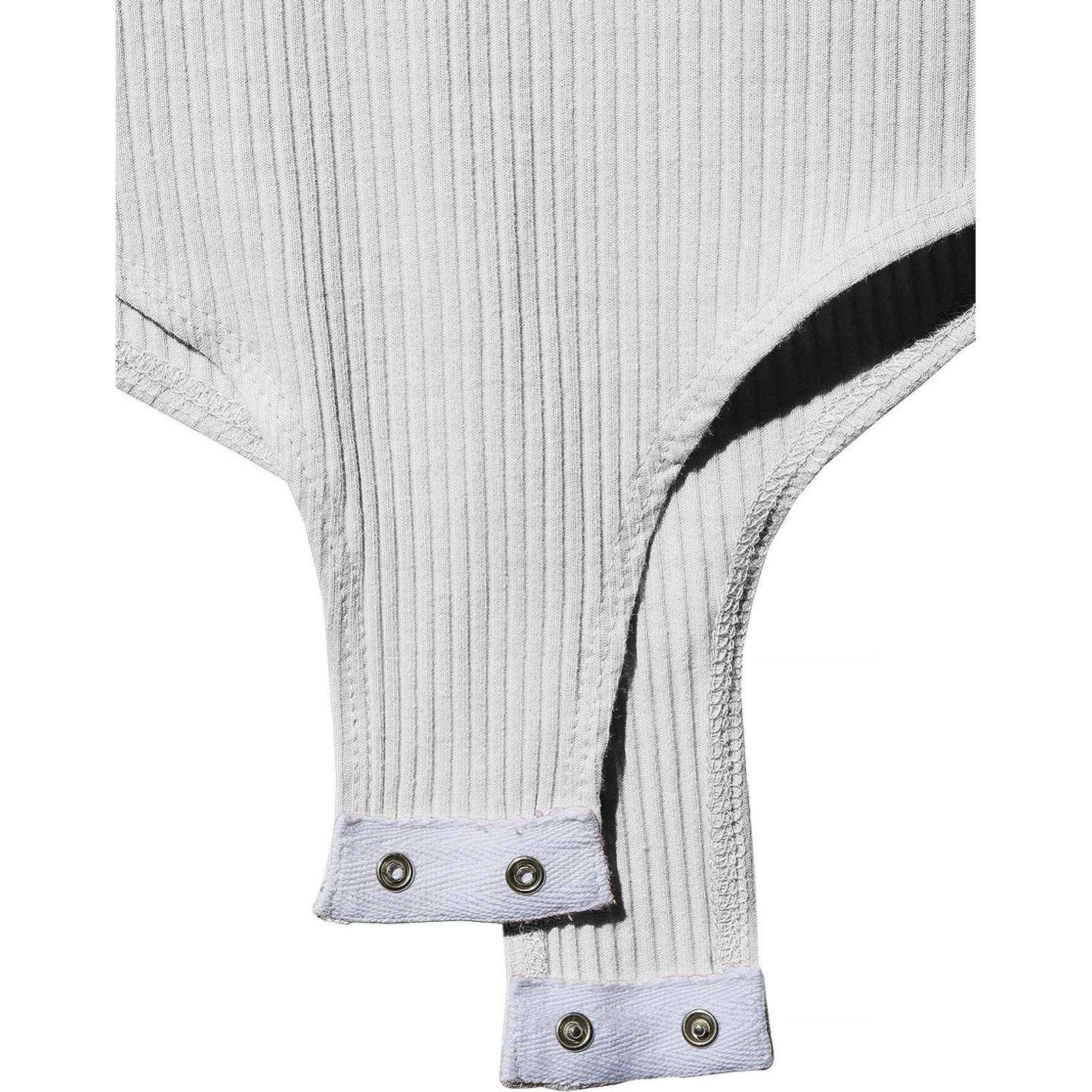 LE3NO Womens Scoop Neck Ribbed Knit Henley Top