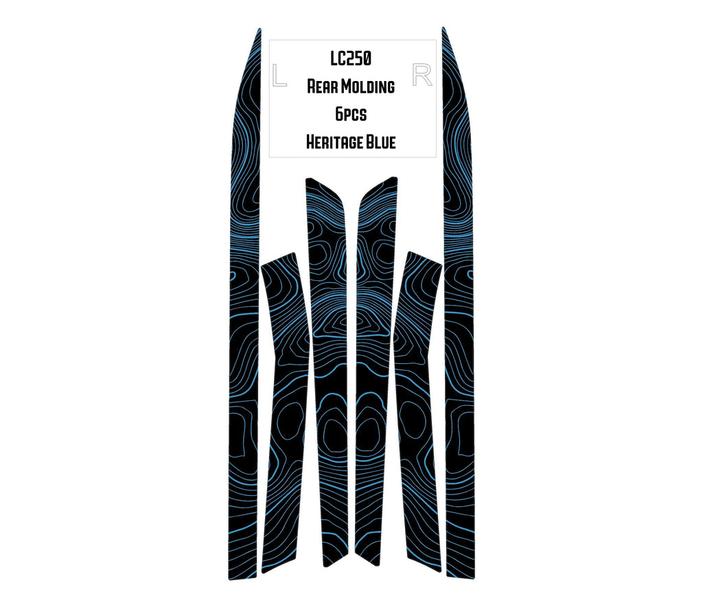 Topographic Rear Trim Overlays (6pcs) - 2024+ Land Cruiser / GX 550