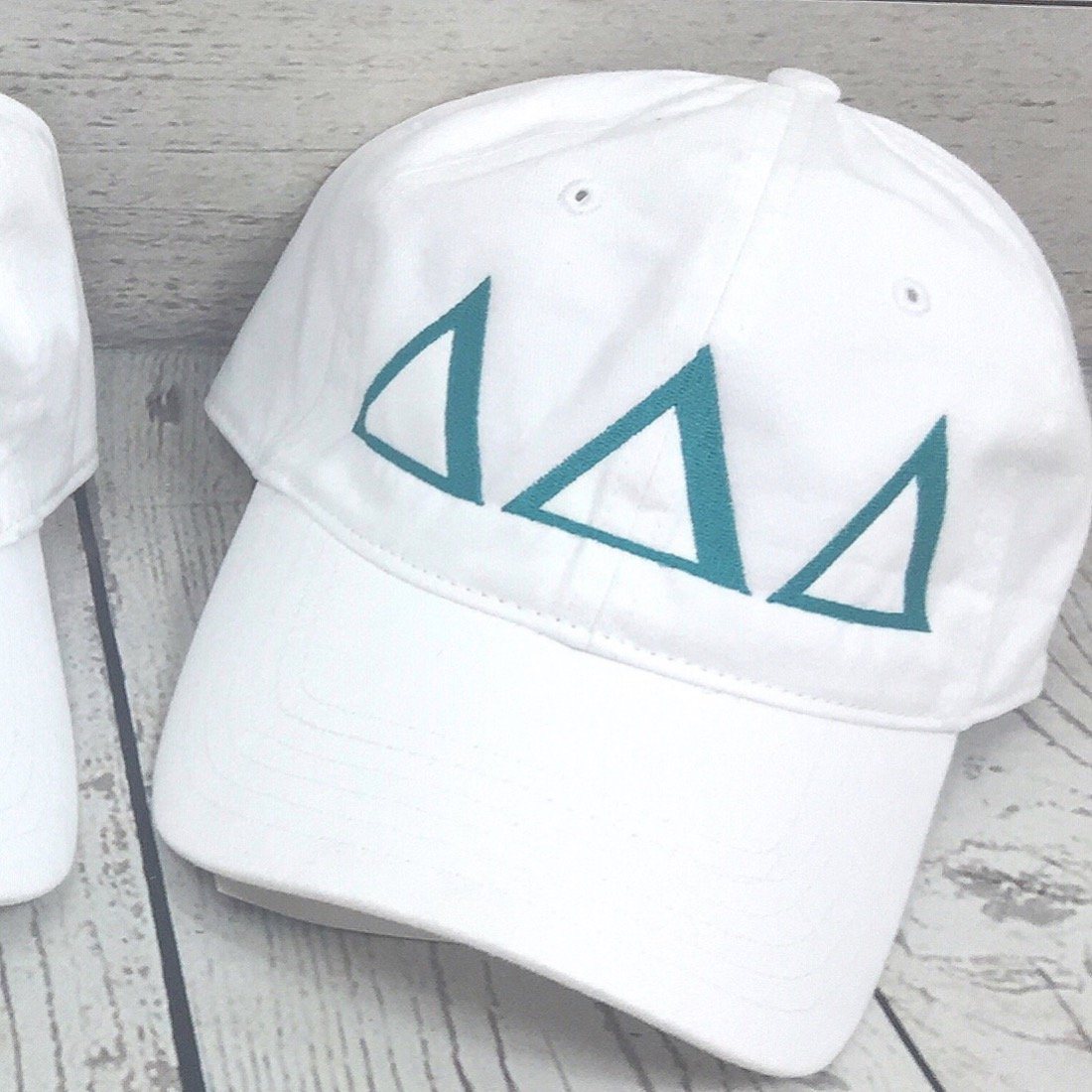 Tri Delta Hat White