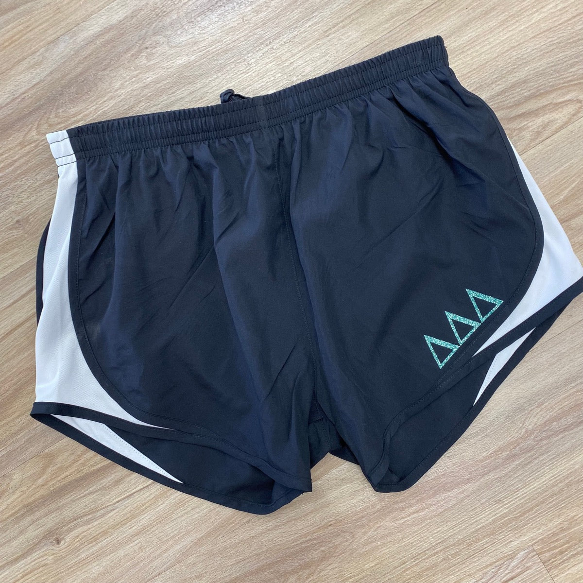 Tri Delta Glitter Running Shorts