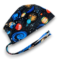 Celestial Skull tie-back style surgical scrub cap for men by Paradise Caps.