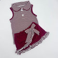 Maroon Stripe Game Day Skort Set