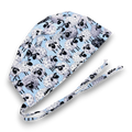Sheep Skull tie-back style surgical scrub cap for men by Paradise Caps.