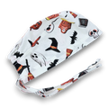 Halloween Skull tie-back style surgical scrub cap for men by Paradise Caps.
