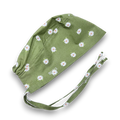 Daisy Skull tie-back style surgical scrub cap by Paradise Caps.