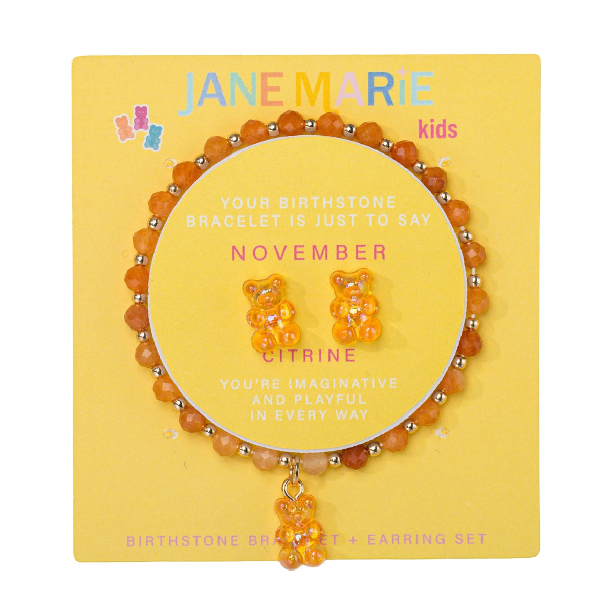 Gummy Time Birthday Bracelet Stud Set: November