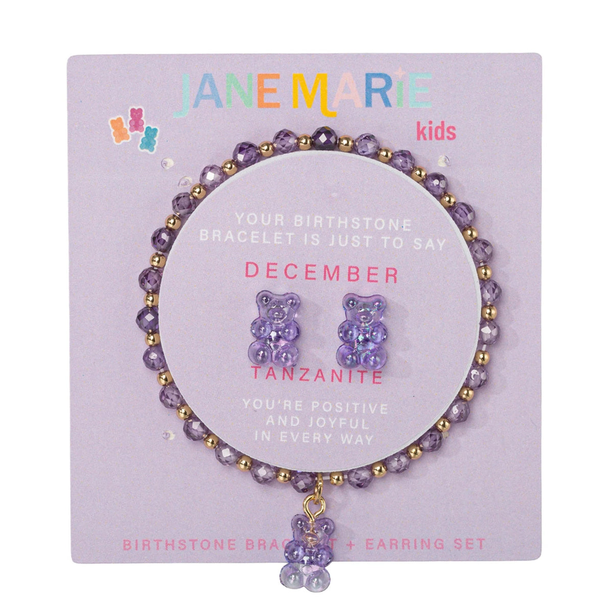 Gummy Time Birthday Bracelet Stud Set: December