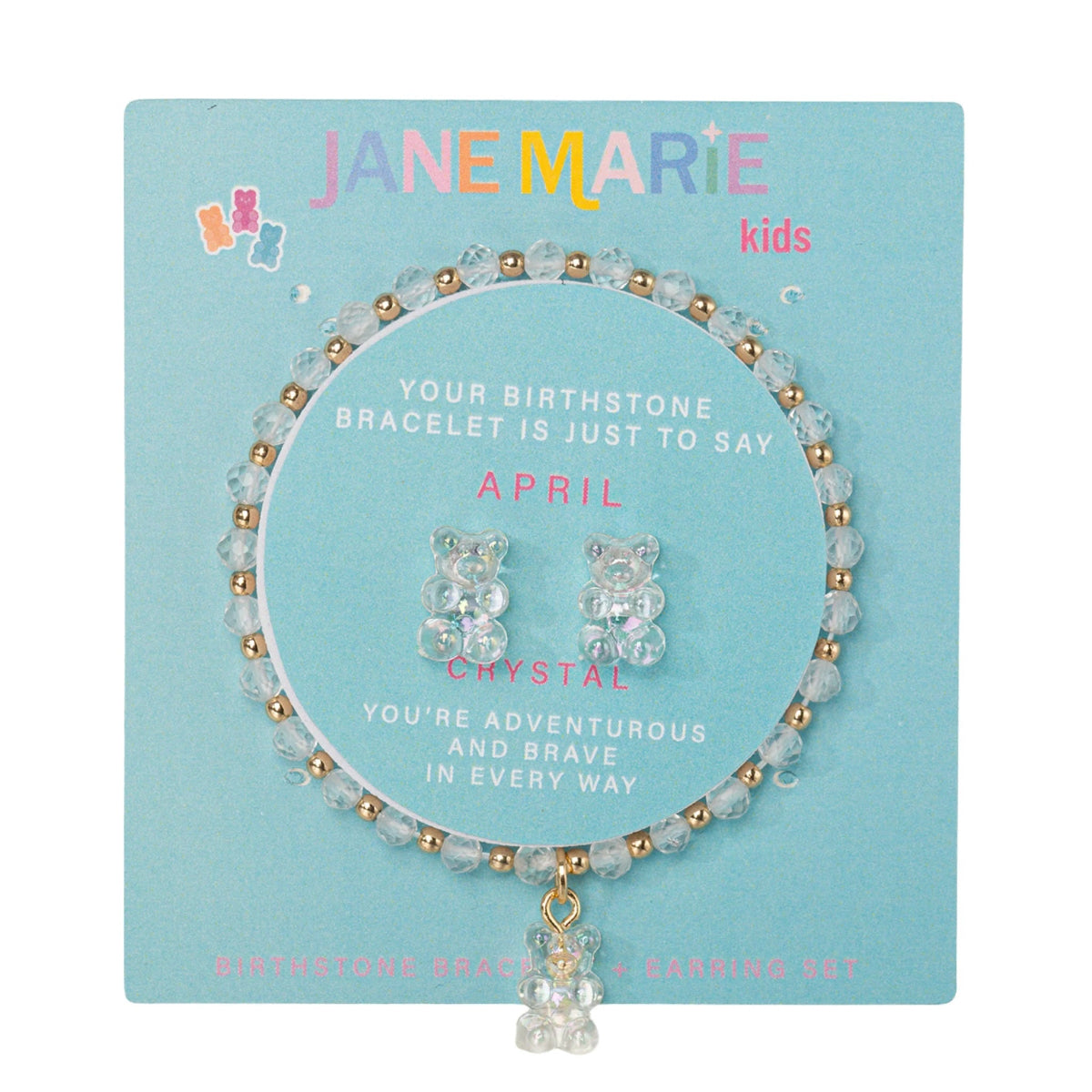 Gummy Time Birthday Bracelet Stud Set: April