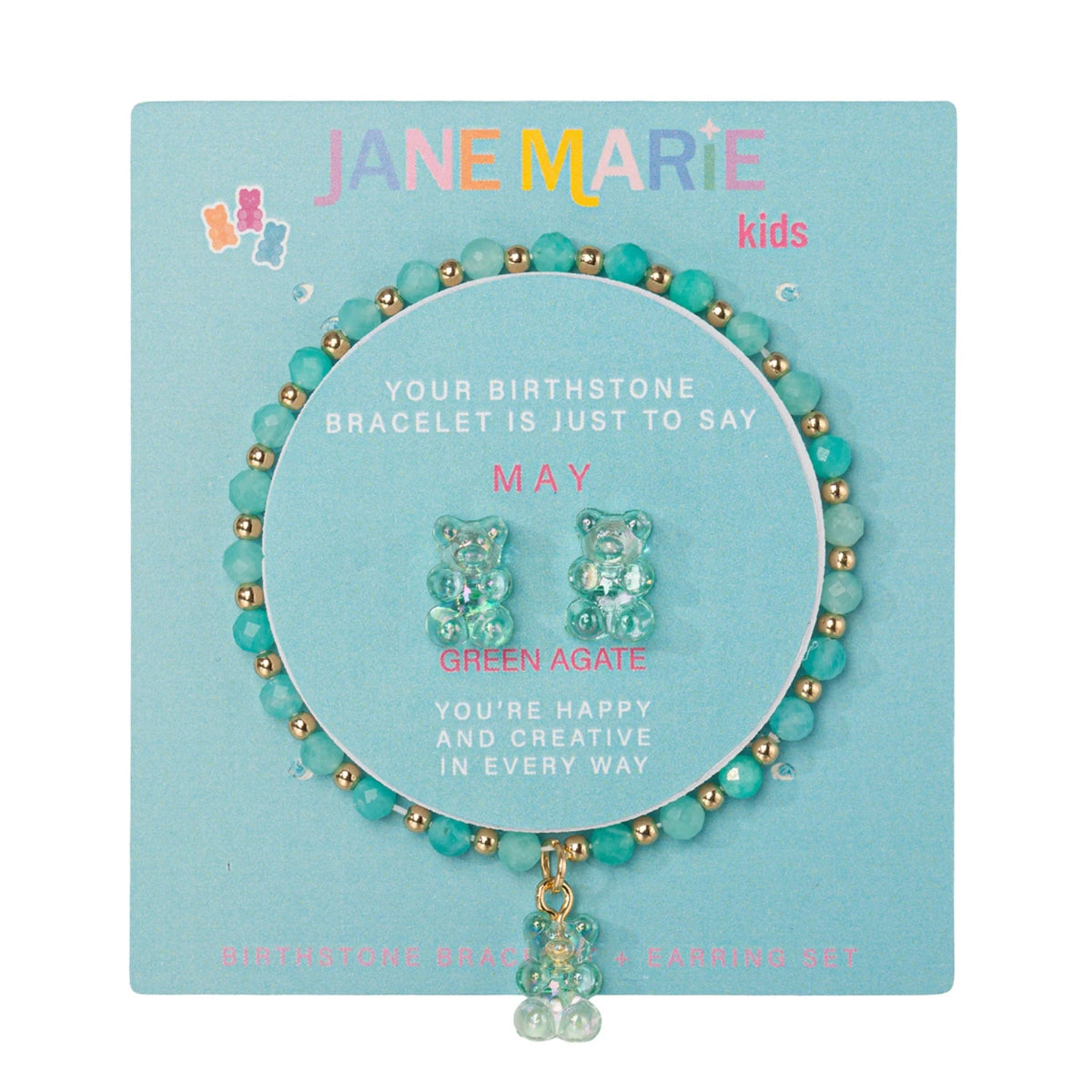 Gummy Time Birthday Bracelet Stud Set: May