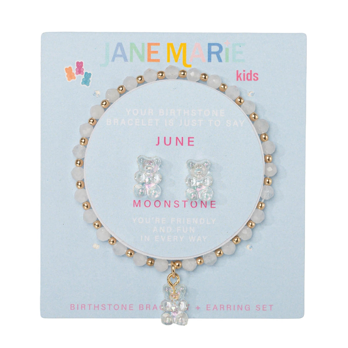 Gummy Time Birthday Bracelet Stud Set: June
