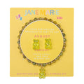 Gummy Time Birthday Bracelet Stud Set: August