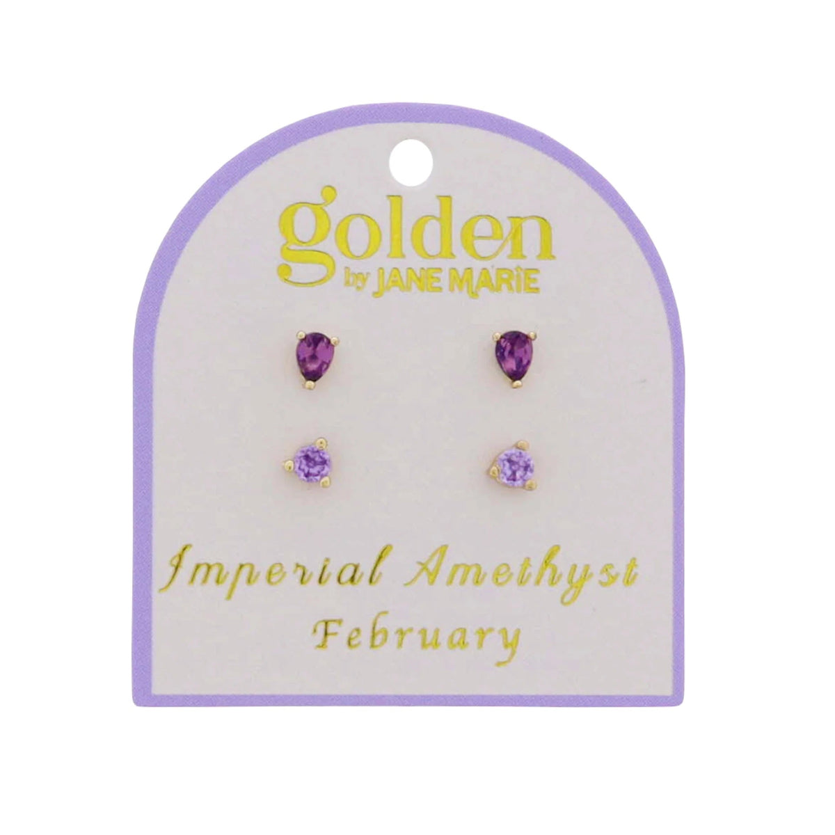 Golden Year! Earring Stud Set: February