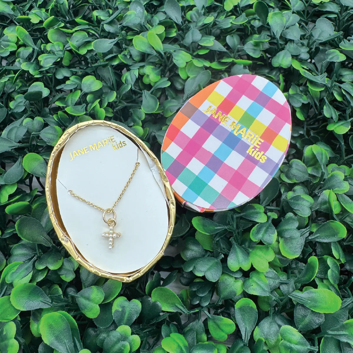Kids Gold Cross on Gold Ball Chain