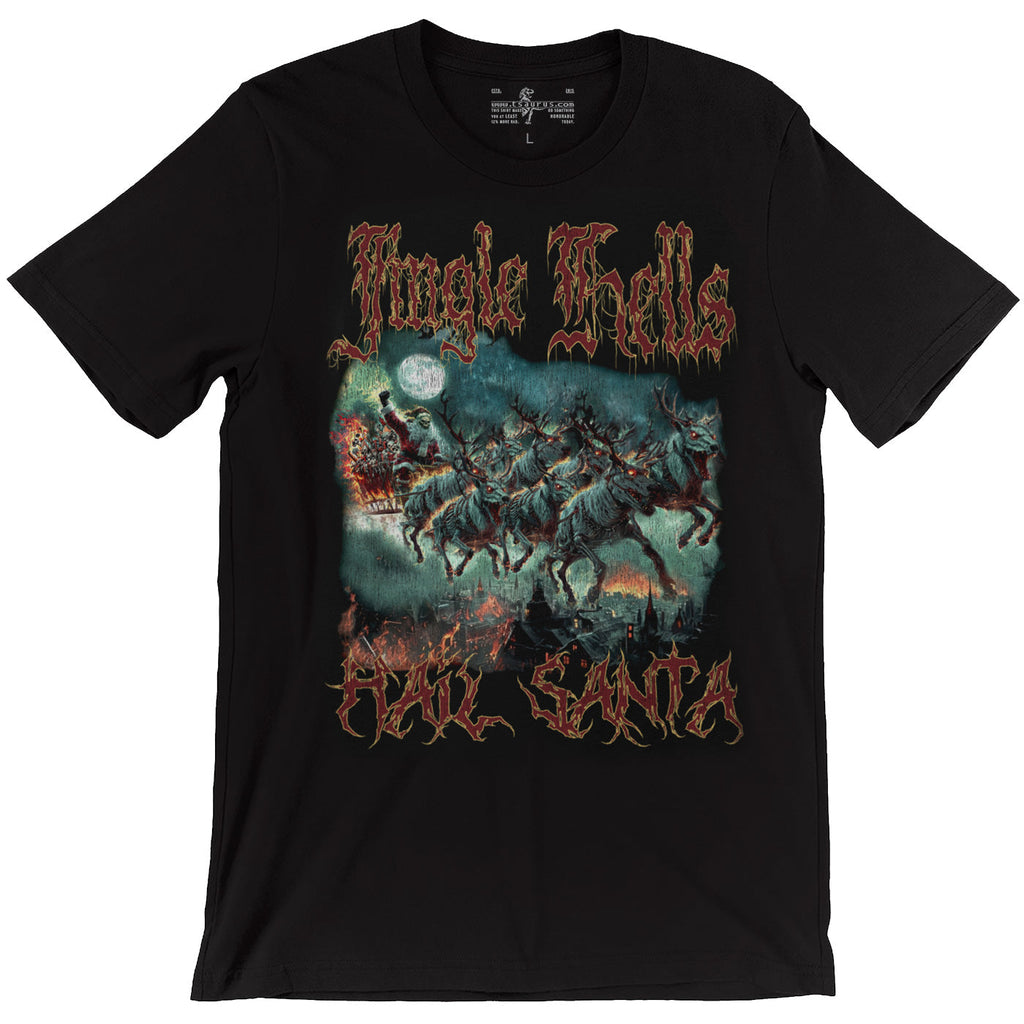 Jingle Hells Hail Santa - Death Metal Christmas Tee
