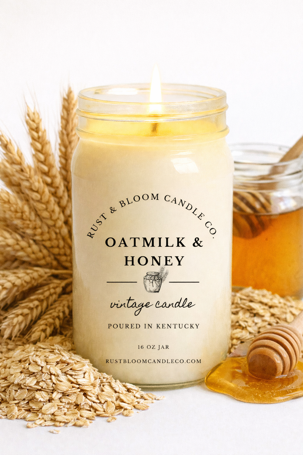 Oatmilk & Honey 16 Oz Soy Candle