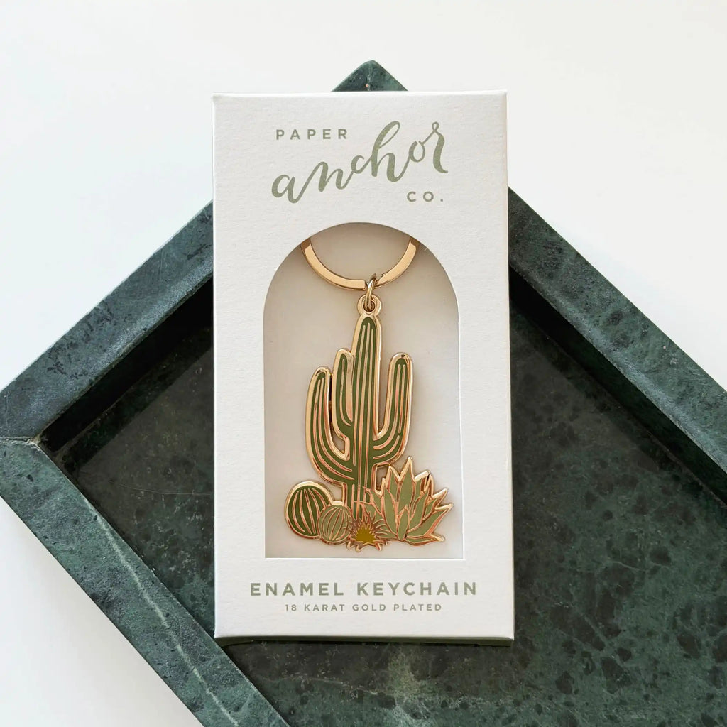 Cactus Cluster Keychain