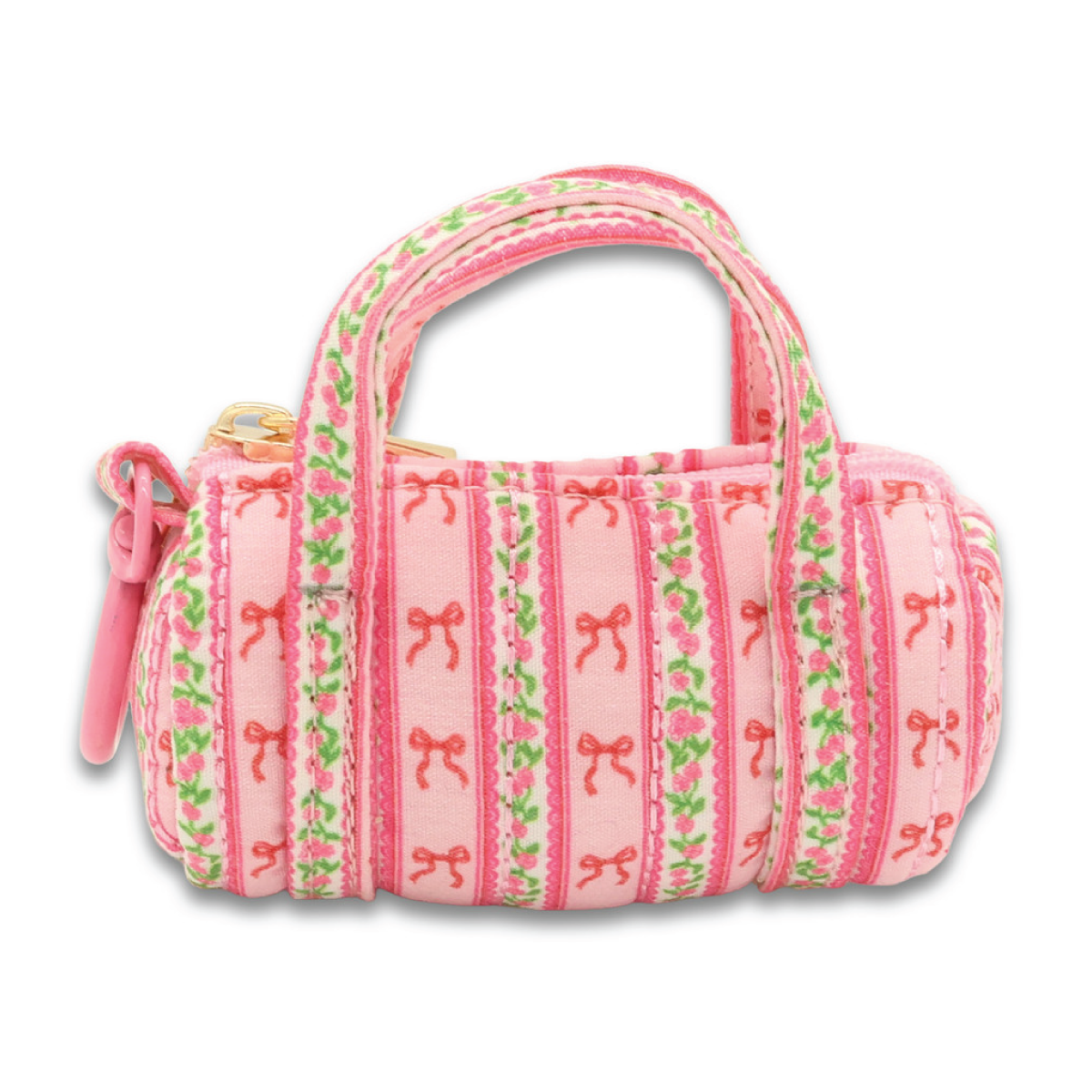 Simply Southern® Mini Duffle Coin Purse Keychain: Pink