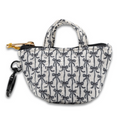 Simply Southern® Mini Tote Coin Purse Keychain: Black Bow