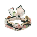 Hammered Metal Pink & Green Scarf Bracelet