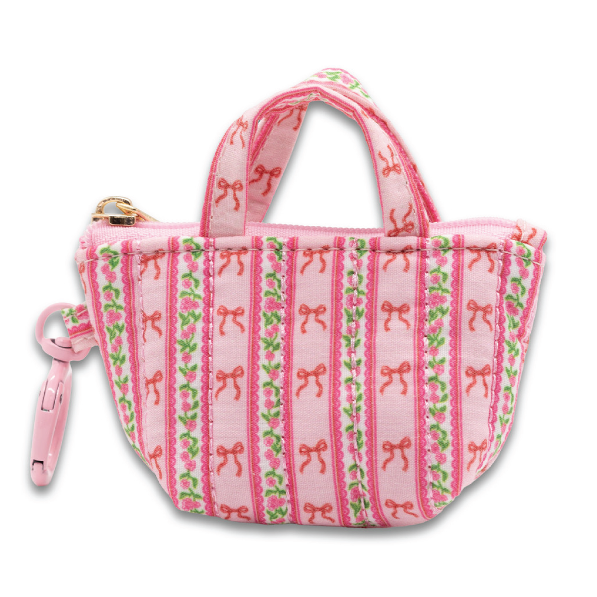 Simply Southern® Mini Tote Coin Purse Keychain: Pink