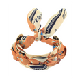 Hammered Metal Orange Scarf Bracelet