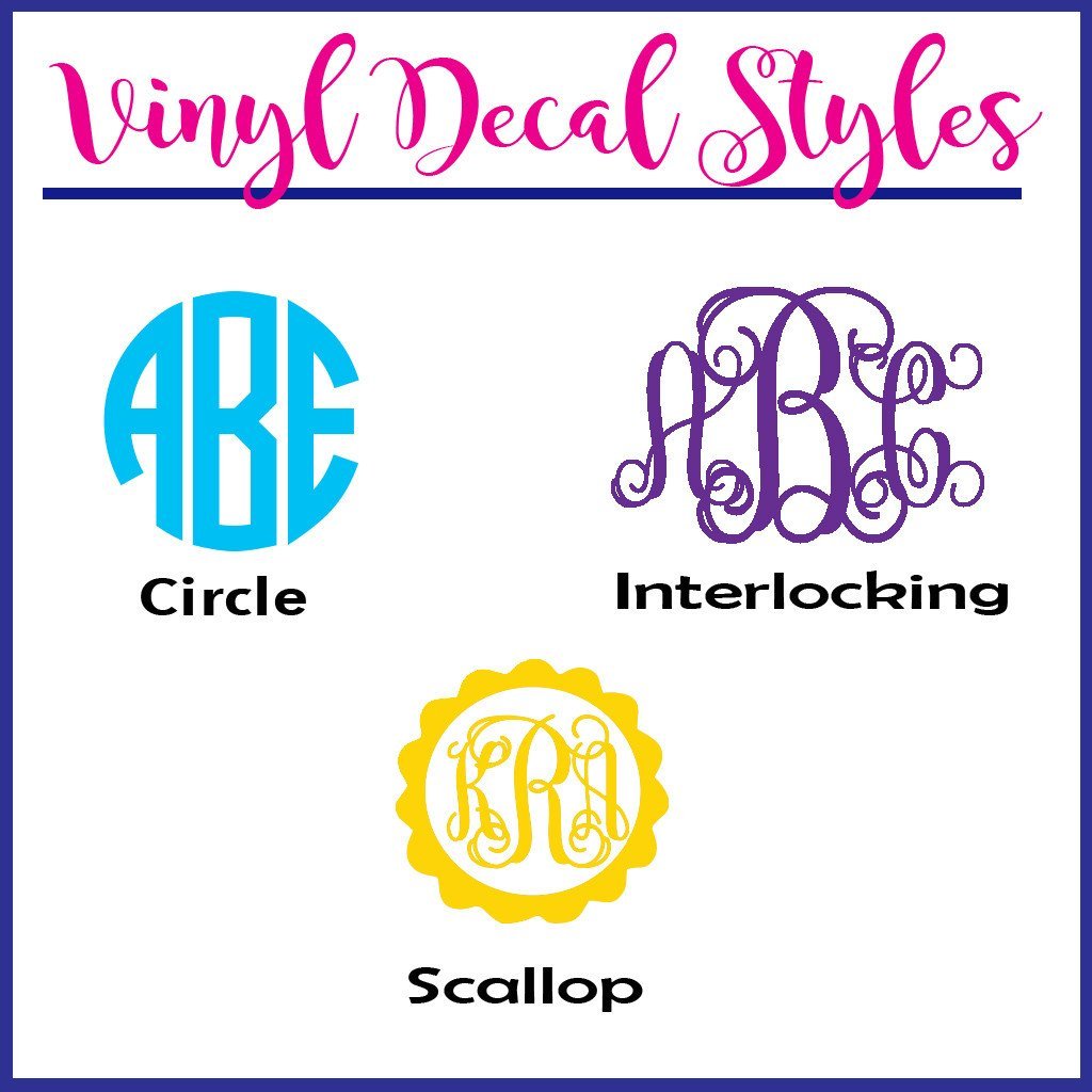 Initial Monogram Decal