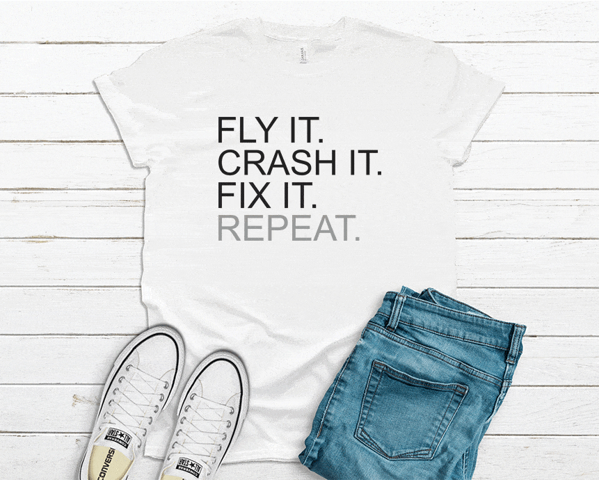 Fly, Crash, Repeat Tee