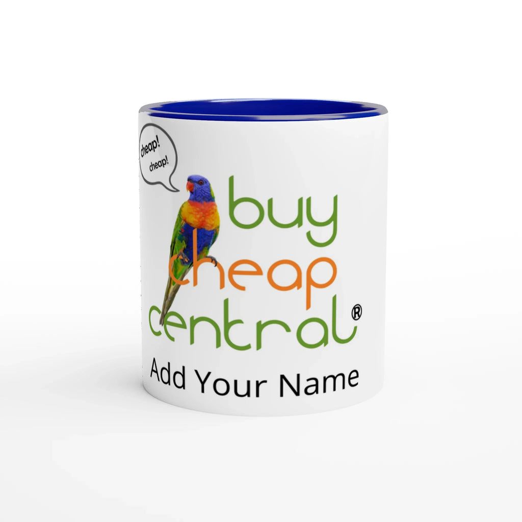 White 11oz Ceramic Mug with Color Inside