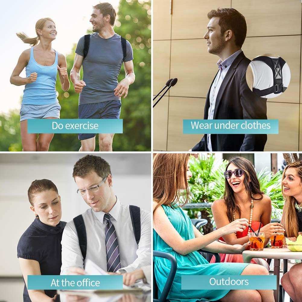 FUYERLI Posture Corrector for Men and Women with Adjustable Clavicle Brace