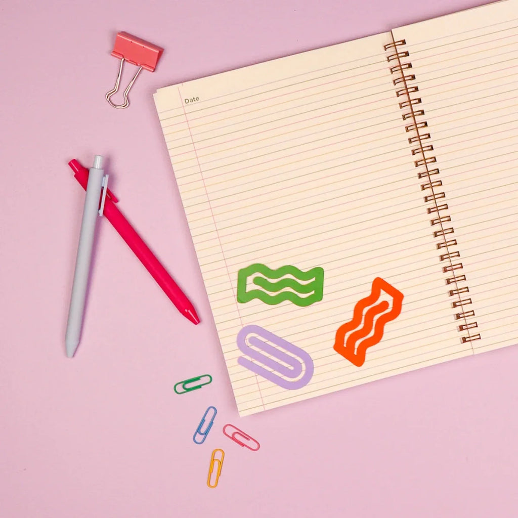 Green and Purple Paperclips
