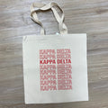 Kappa Delta Canvas Shopping Tote