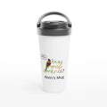 White 15oz Stainless Steel Travel Mug