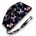 Winter Skull tie-back style surgical scrub cap by Paradise Caps.