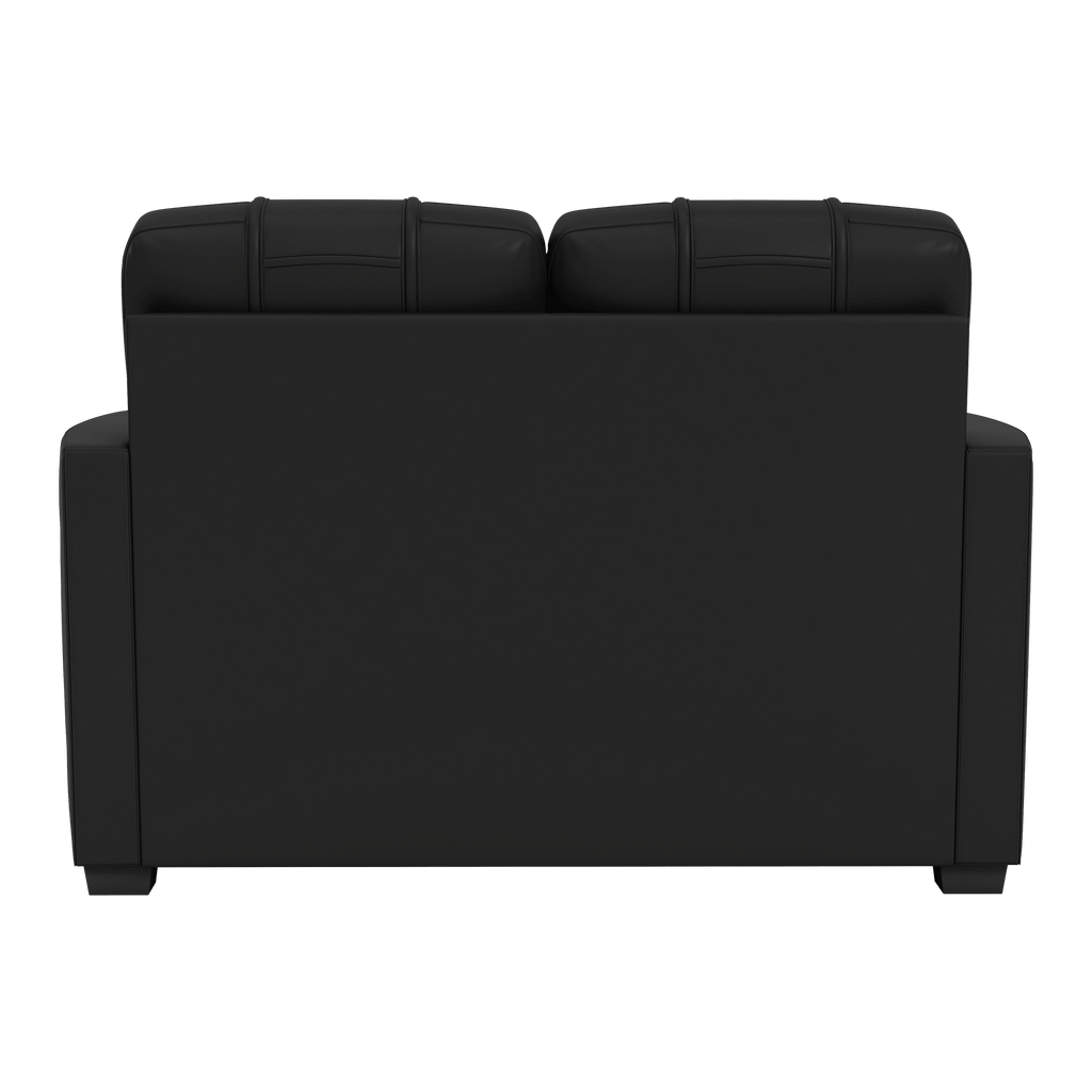 Silver Loveseat with Santa Claus Merry Christmas Logo