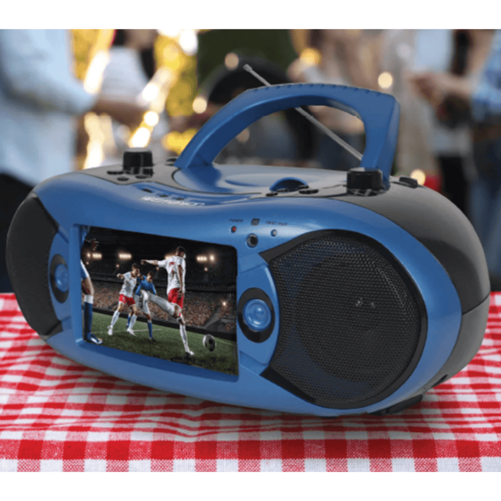 Emerson 7" Bluetooth DVD Boombox with AMFM Radio & Stereo Speakers