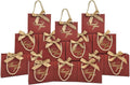 50 Pack Small Thank You Gift Bags with Handles, 5.5''x 2.5''x4.7'' Mini Red Gift Bags Bulk for Baby Shower, Birthday, Wedding, Party Favors
