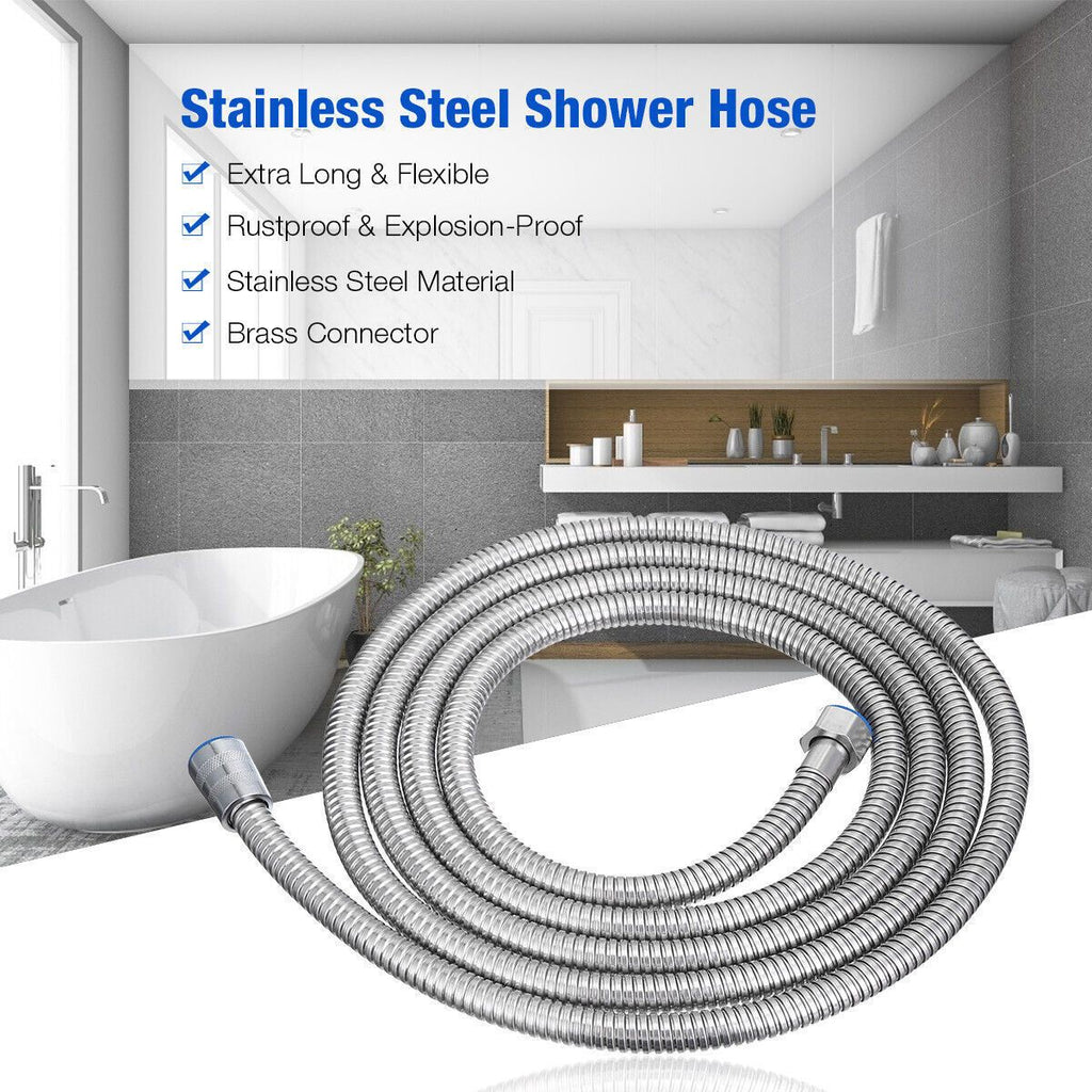 2 m / 3 m / 79" / 118" Shower Water Hose Shower Head Stainless Steel Flexible Replacement Hose