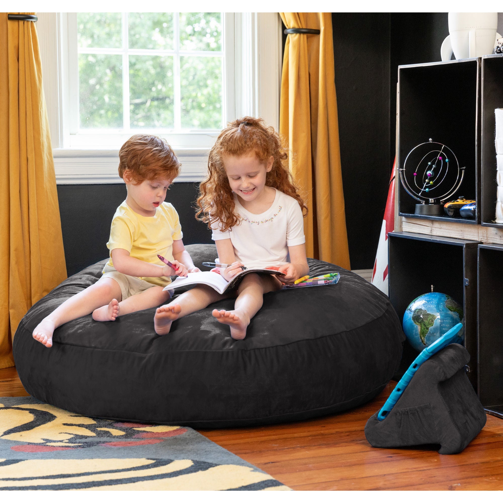 Jaxx 4 ft Cocoon Kids Bean Bag, Black