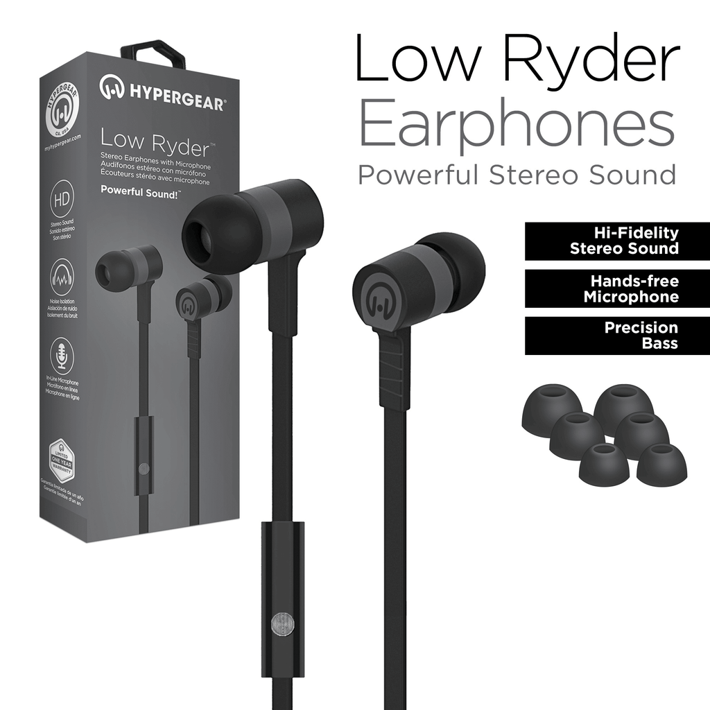 HyperGear Low Ryder Earphones w/Mic 3.5mm