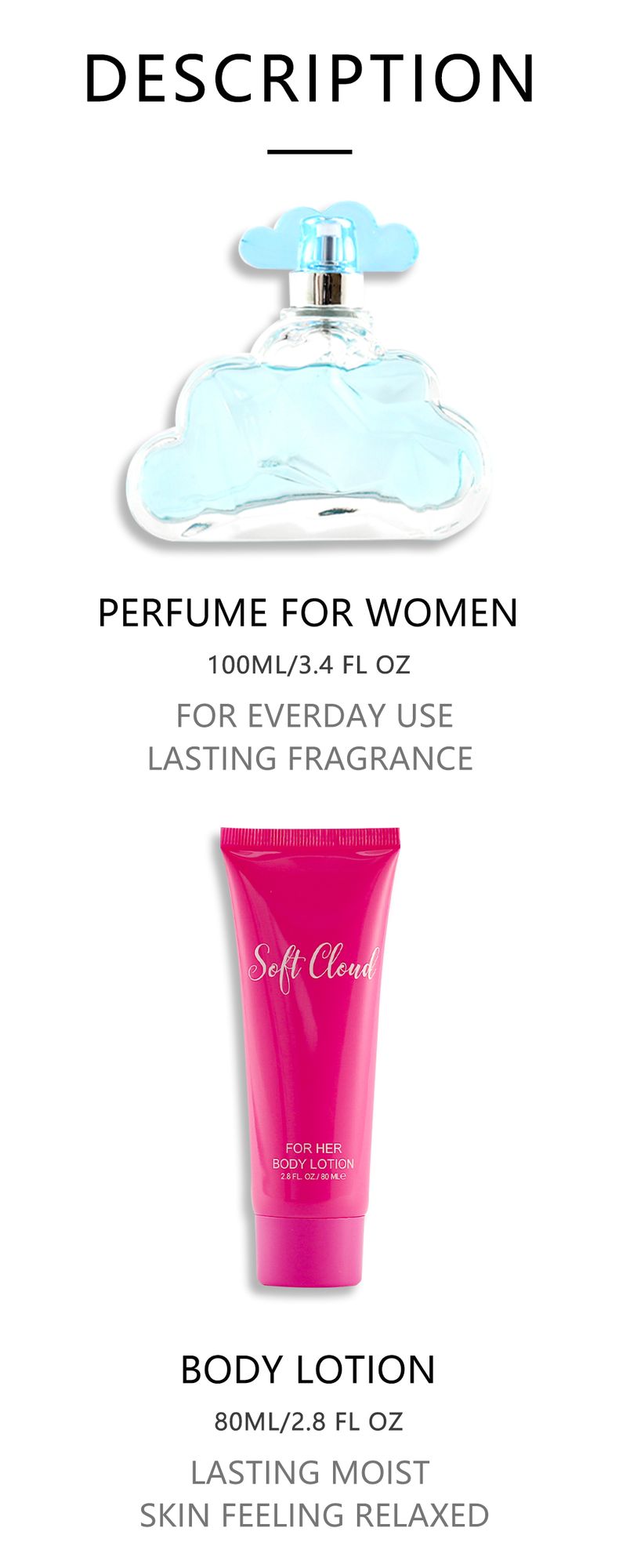 2-Piece Set, Women's Eau De Parfuma Spray And Body Lotion Gift Box, Long Lasting Fragrance, A Oriental Vanilla Fragrance, Perfect For Holiday Gifts, Dating, Daily Life, Parties