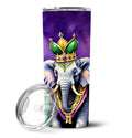 Elephant King of Mardi Gras Stainless Steel Skinny Tumbler Vacuum Double Walled Reusable Insulated Tumbler Travel Cup for Coffee Cocktails Gift with Lid, 20 oz