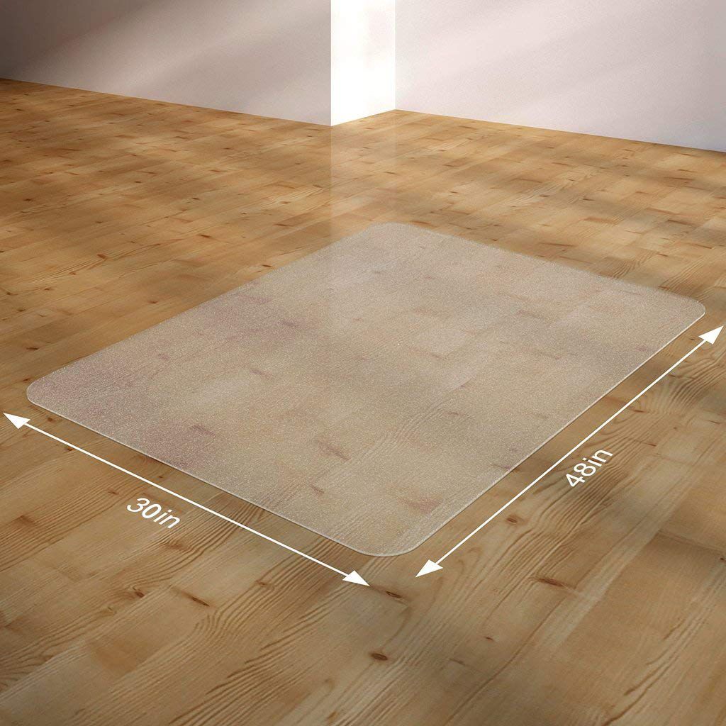 Direct Wicker Office Chair Mat for Hard Floor (30 "X 48" Rectangle), Transparent PVC Material