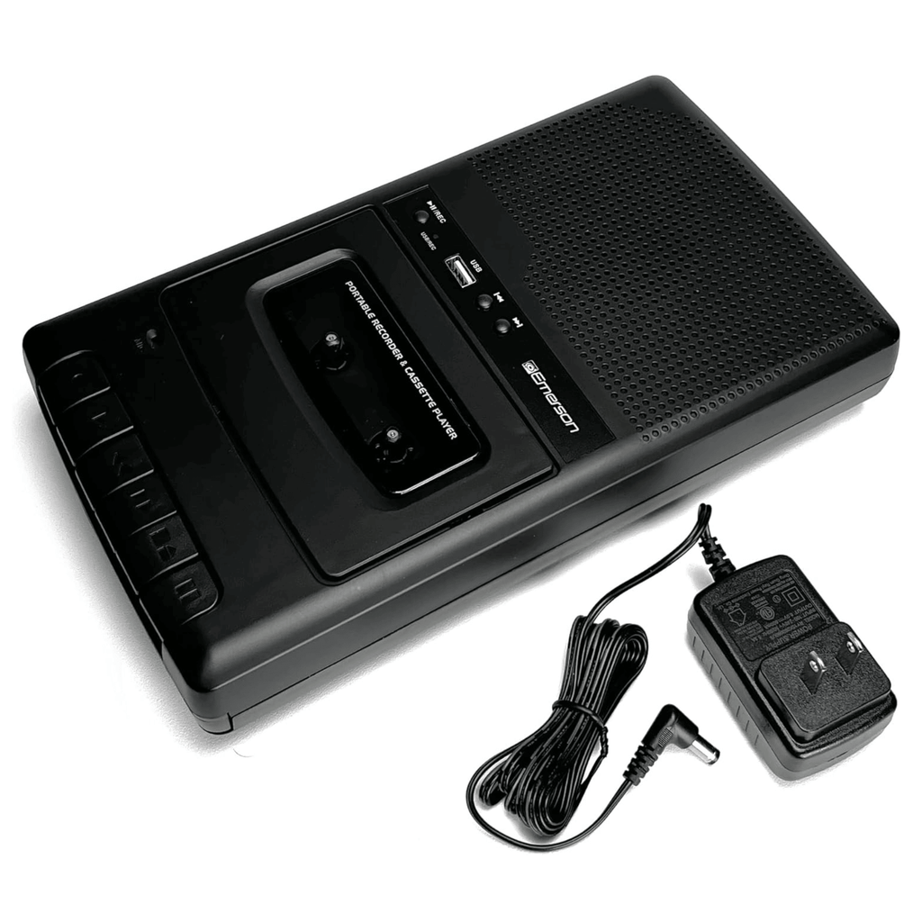 Emerson Portable Cassette Player and Recorder with Digital Conversion