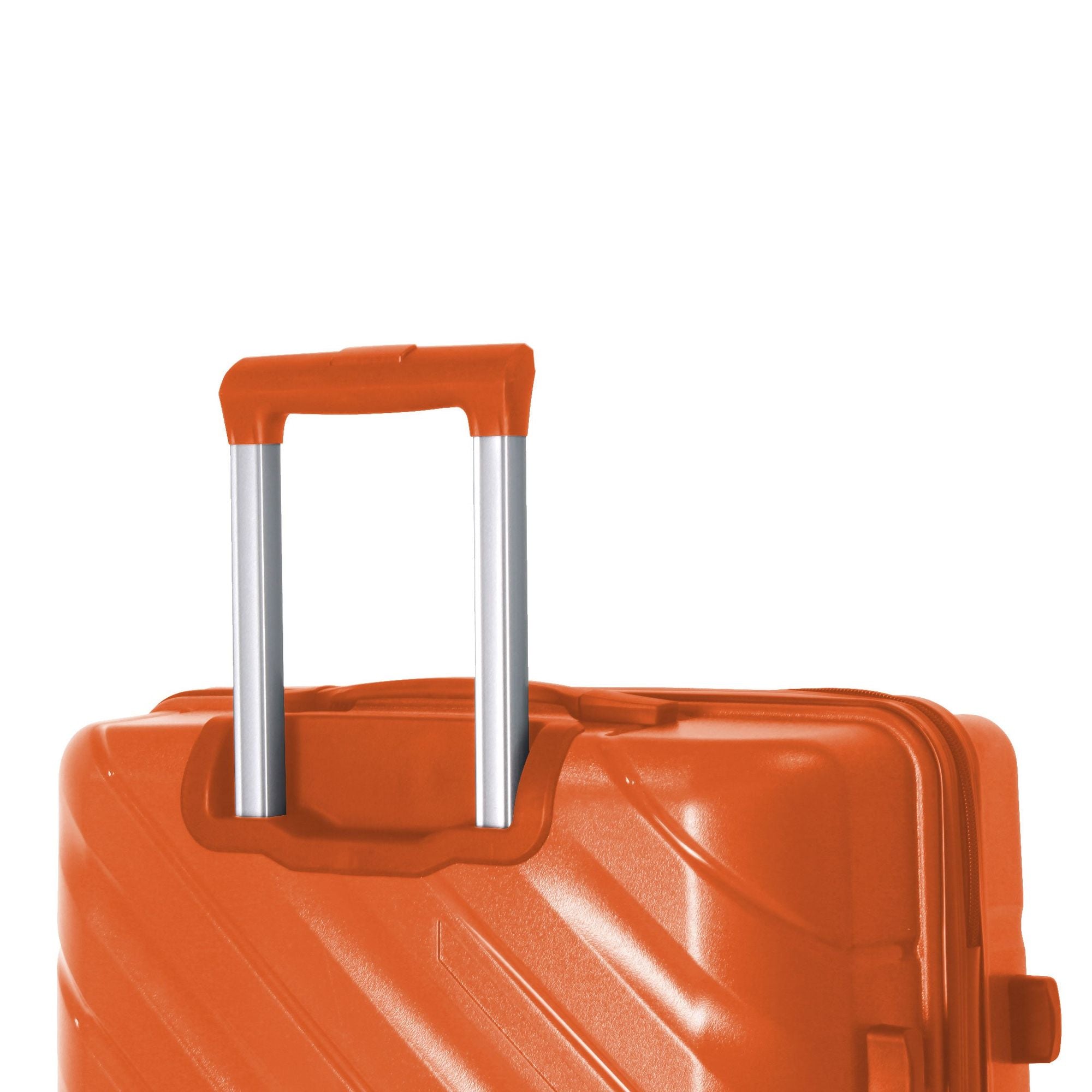 3-Piece Luggage Sets (20", 24", 28"), Suitcase with Wheels, Hardside Suitcase With Four Spinner Wheels and Scratch-Resistant Surface, Orange