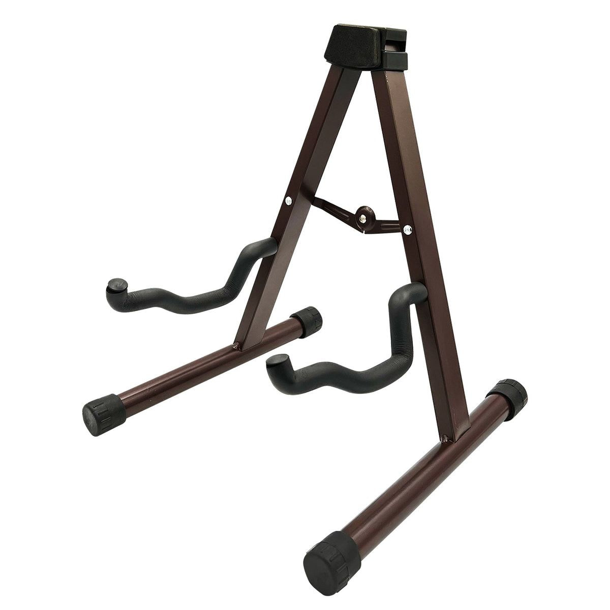 5 CORE Double Guitar Stand Floor Adjustable Heavy Duty A Frame Universal Folding Acoustic Electric Bass Mandolin Banjo Violin Holder Stands For On Stage Studio - GSS BR