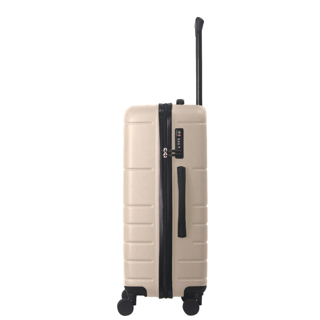 Luggage Sets ABS Hardshell 3pcs Luggage, Lightweight Durable Suitcase sets Spinner Wheels Suitcase with TSA Lock 20''24''28'' Available(Beige)