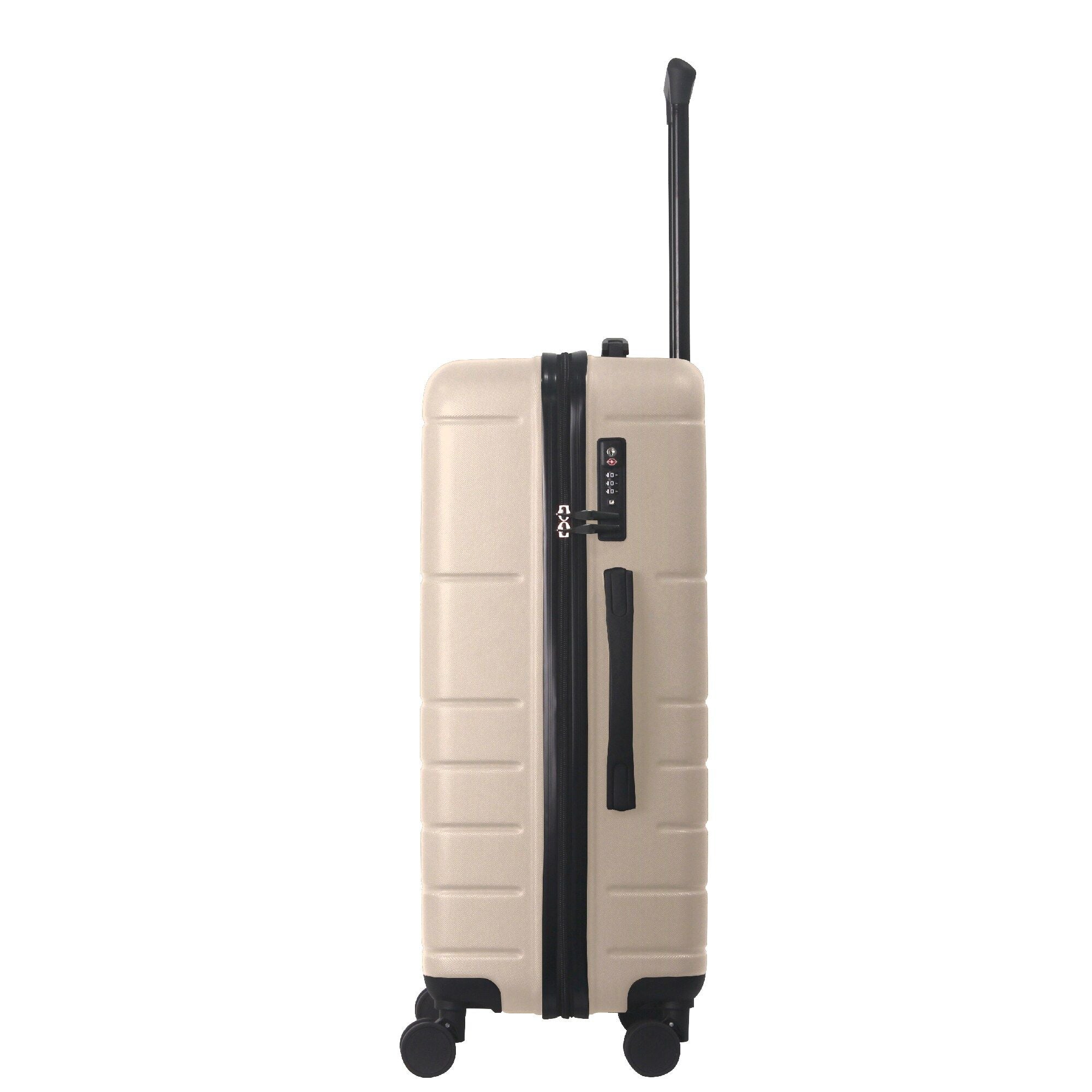 Luggage Sets ABS Hardshell 3pcs Luggage, Lightweight Durable Suitcase sets Spinner Wheels Suitcase with TSA Lock 20''24''28'' Available(Beige)
