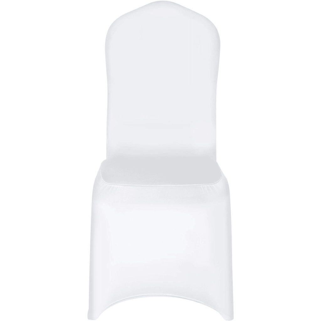 100PCS White Chair Covers Stretch Spandex Folding for Wedding Party Dining