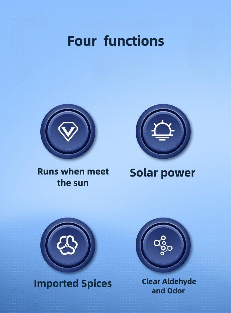 Solar-Powered Car Air Freshener Plane-Shaped Elegant Design, Solar-Activated Scent, Eco-Friendly (Silver)